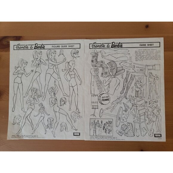 Barbie Ken Francie Fashion Designer Electric Drawing Set Guide Sheets Liddle Kid - Picture 3 of 14